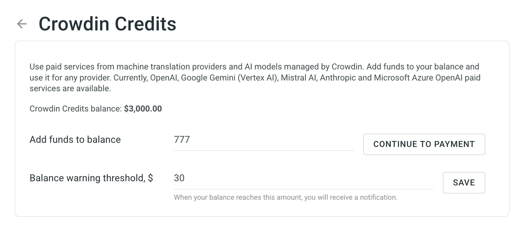 Balance Management